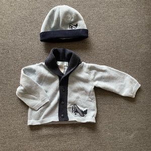 Janie and Jack sweater and hat